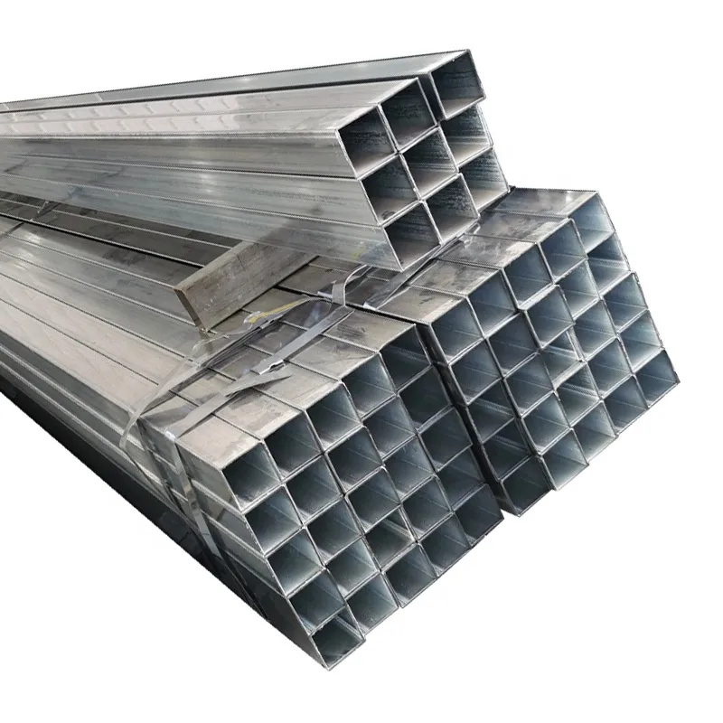 Hot dip q235 50 x 50 mm gi iron tube galvanized steel square pipe for decorative pipes